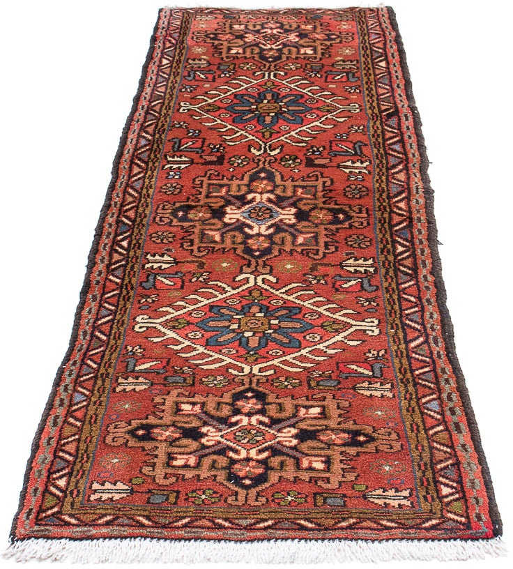 morgenland Orientteppich »Perser - Nomadic - 190 x 67 cm - hellrot«, rechteckig, 10 mm Höhe, Wohnzimmer, Handgeknüpft, Einzelstück mit Zertifikat von morgenland