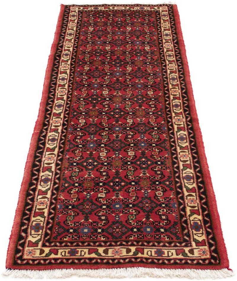 morgenland Orientteppich »Perser - Nomadic - 205 x 65 cm - dunkelrot«, rechteckig, 10 mm Höhe, Wohnzimmer, Handgeknüpft, Einzelstück mit Zertifikat von morgenland