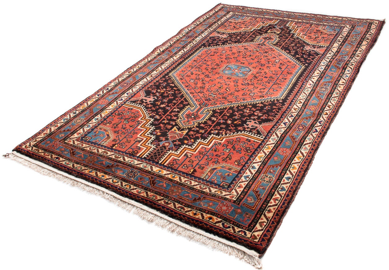 morgenland Orientteppich »Perser - Nomadic - 226 x 139 cm - dunkelblau«, rechteckig, Wohnzimmer, Handgeknüpft, Einzelstück mit Zertifikat von morgenland