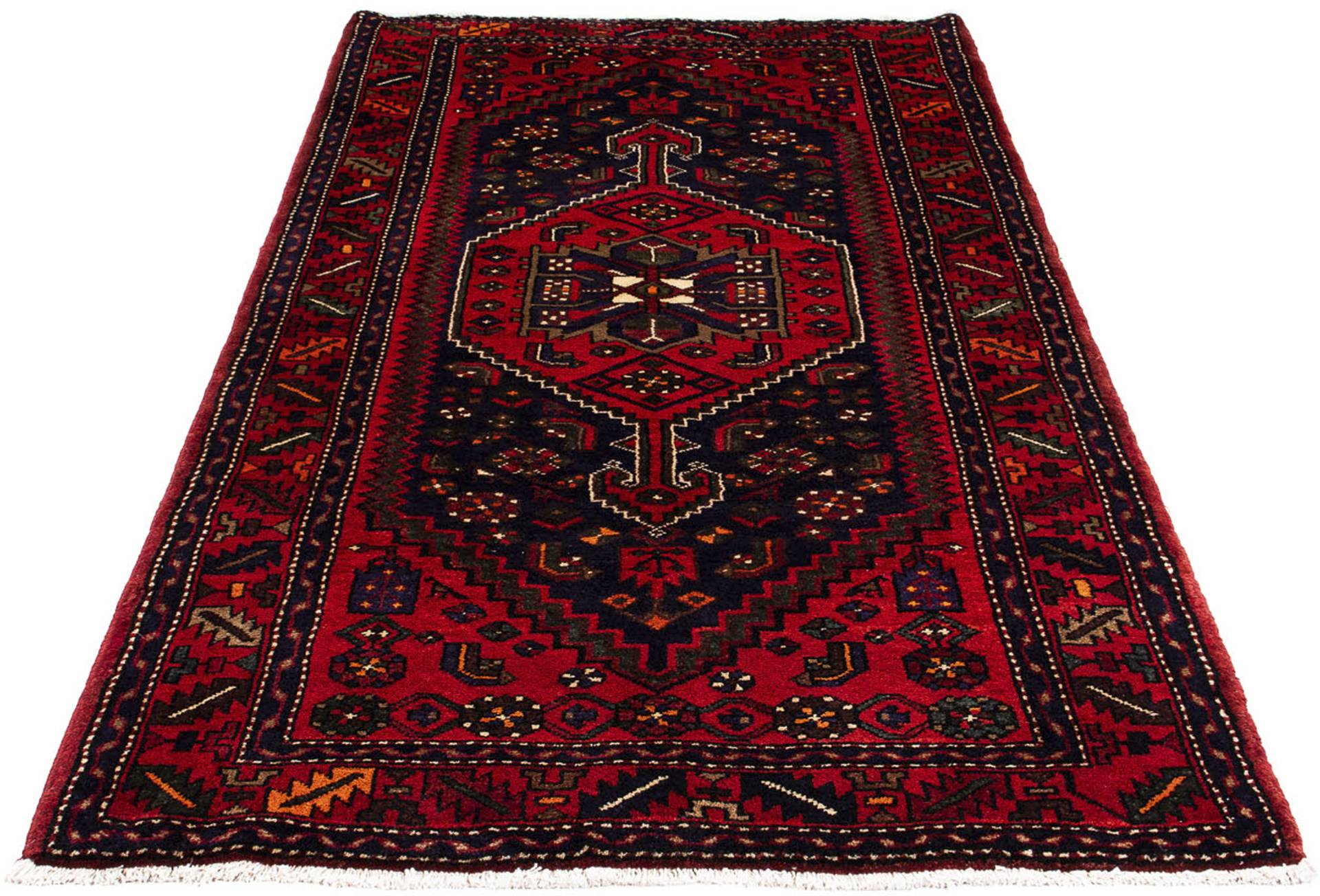 morgenland Orientteppich »Perser - Nomadic - 229 x 123 cm - dunkelrot«, rechteckig, Wohnzimmer, Handgeknüpft, Einzelstück mit Zertifikat von morgenland