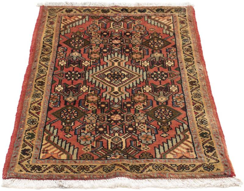 morgenland Orientteppich »Perser - Nomadic - 94 x 60 cm - hellrot«, rechteckig, 10 mm Höhe, Wohnzimmer, Handgeknüpft, Einzelstück mit Zertifikat von morgenland