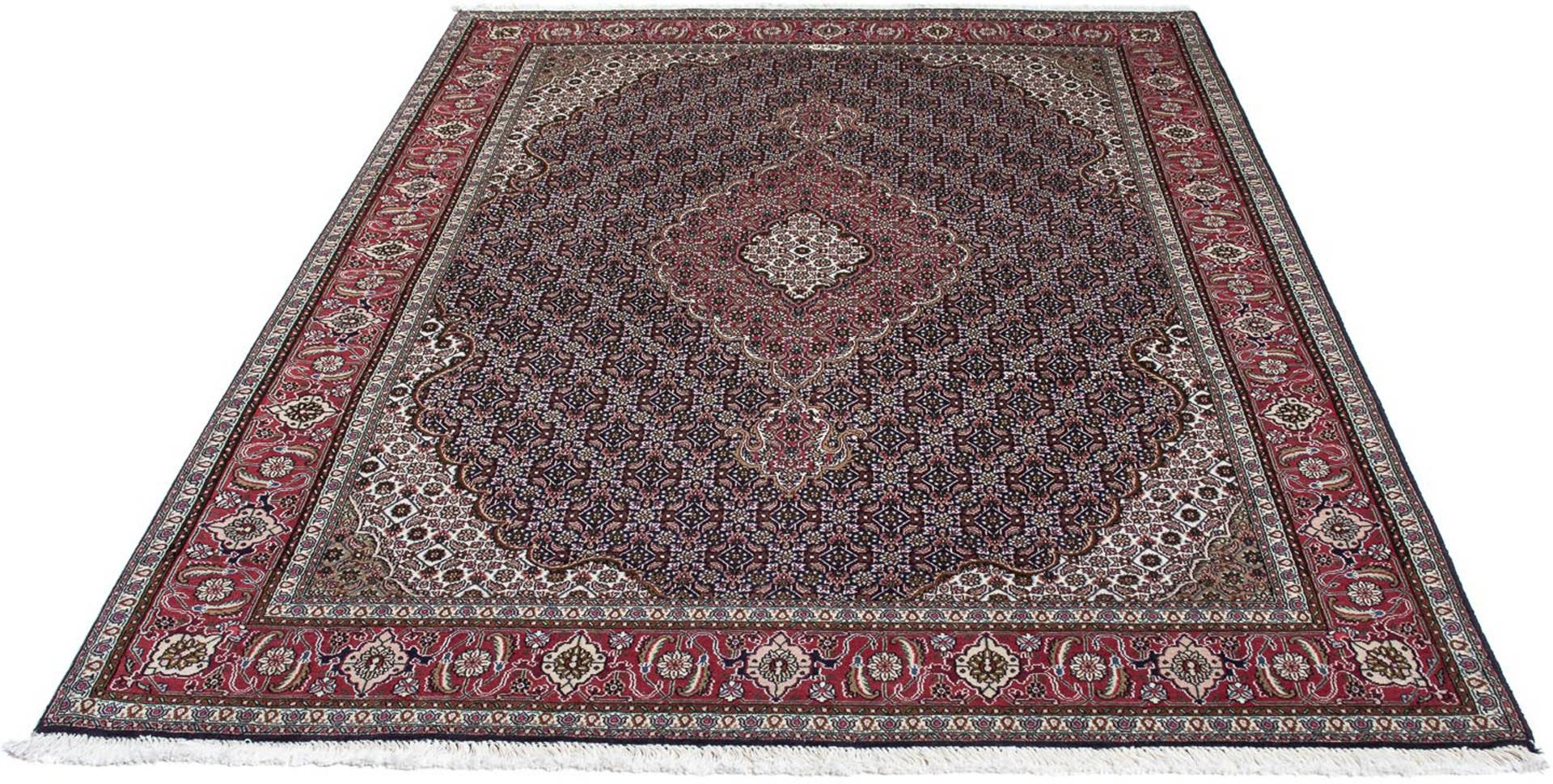 morgenland Orientteppich »Perser - Täbriz - 207 x 148 cm - mehrfarbig«, rechteckig, 10 mm Höhe, Wohnzimmer, Handgeknüpft, Einzelstück mit Zertifikat von morgenland