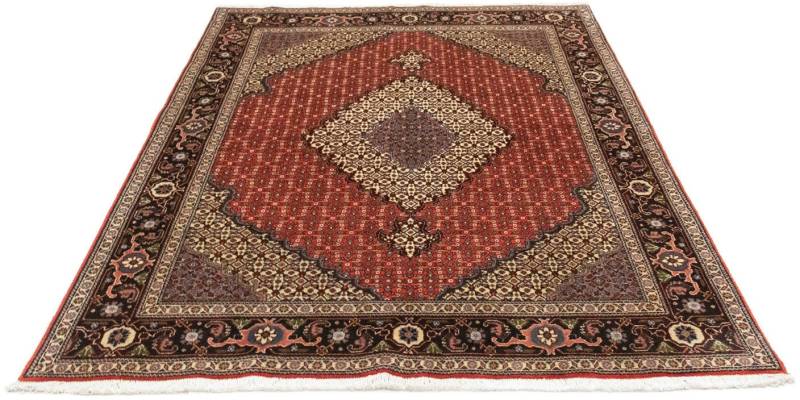 morgenland Orientteppich »Perser - Täbriz - 208 x 146 cm - hellrot«, rechteckig, 10 mm Höhe, Wohnzimmer, Handgeknüpft, Einzelstück mit Zertifikat von morgenland