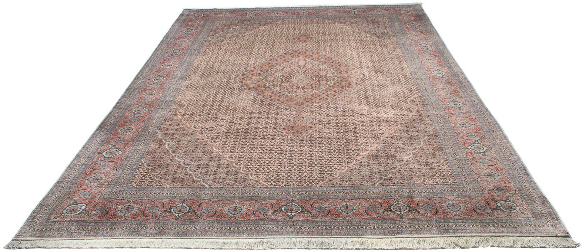 morgenland Orientteppich »Perser - Täbriz - 293 x 202 cm - hellbraun«, rechteckig, Wohnzimmer, Handgeknüpft, Einzelstück mit Zertifikat von morgenland