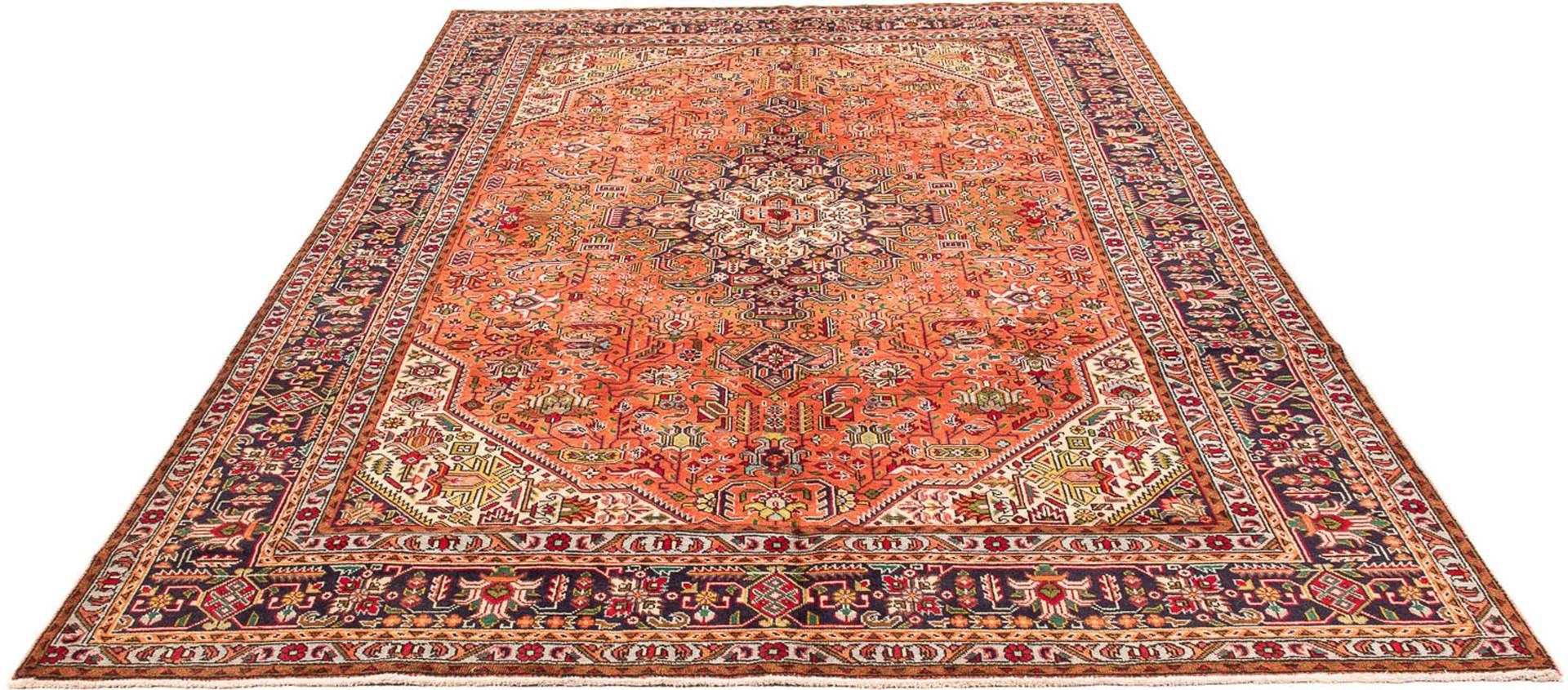 morgenland Orientteppich »Perser - Täbriz - 295 x 195 cm - hellrot«, rechteckig, Wohnzimmer, Handgeknüpft, Einzelstück mit Zertifikat von morgenland