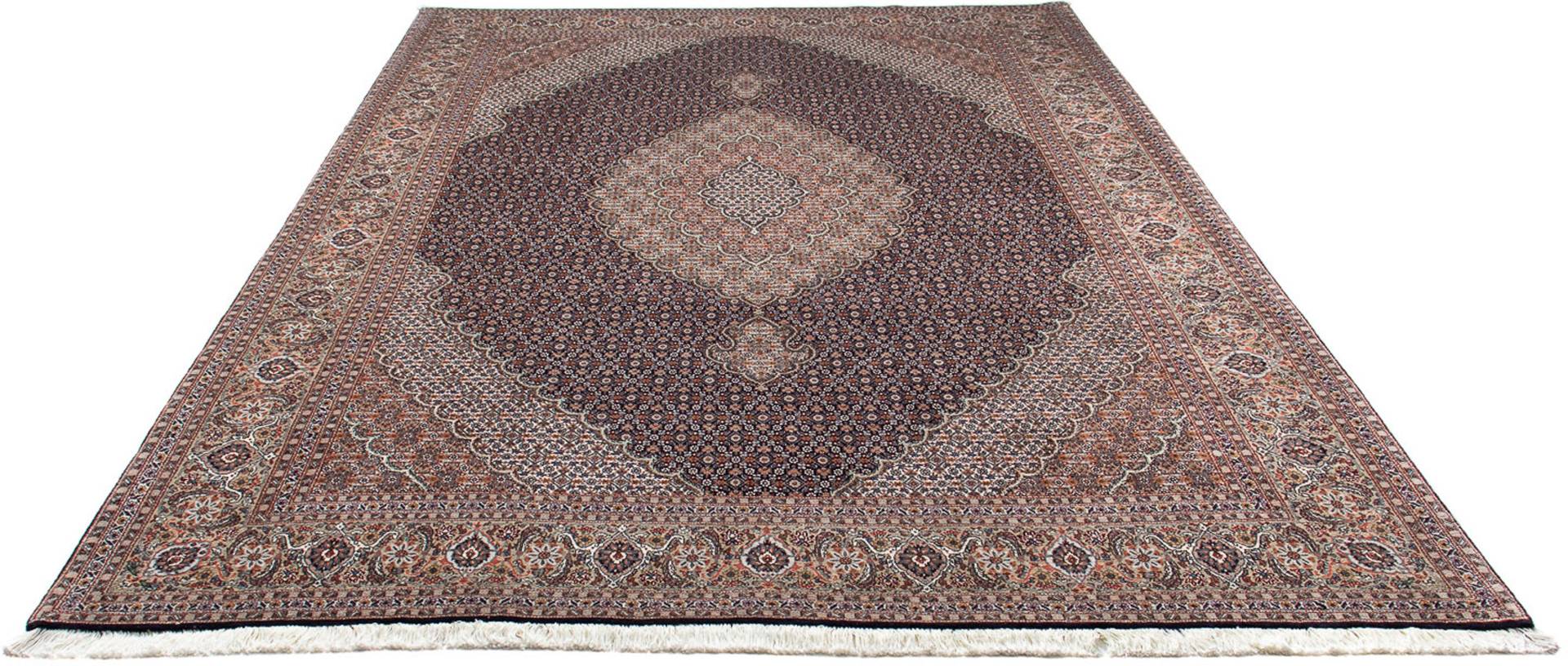 morgenland Orientteppich »Perser - Täbriz - 296 x 207 cm - dunkelblau«, rechteckig, Wohnzimmer, Handgeknüpft, Einzelstück mit Zertifikat von morgenland