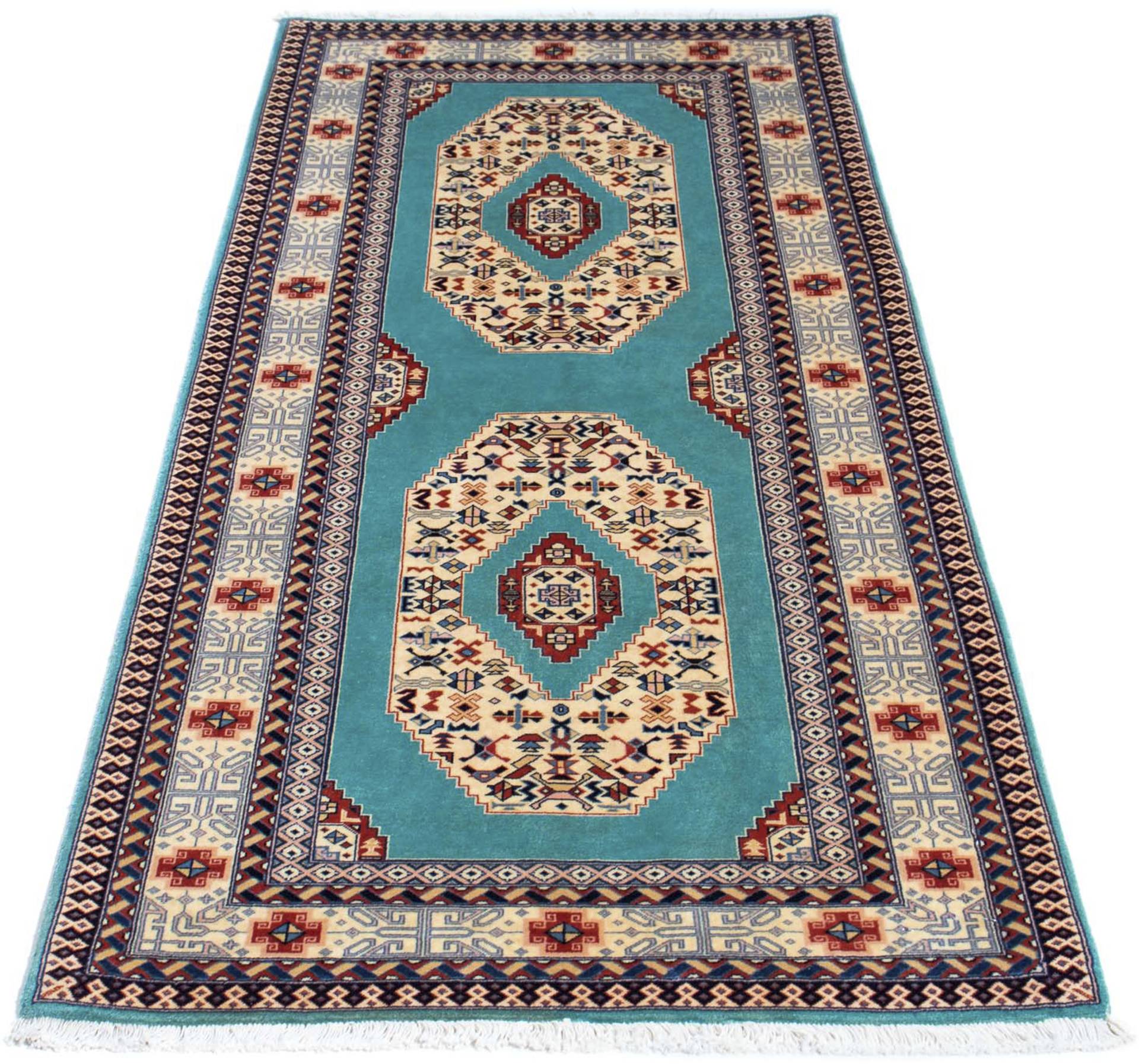 morgenland Orientteppich »Perser - Täbriz - Royal - 180 x 76 cm - blau«, rechteckig, Wohnzimmer, Handgeknüpft, Einzelstück mit Zertifikat von morgenland