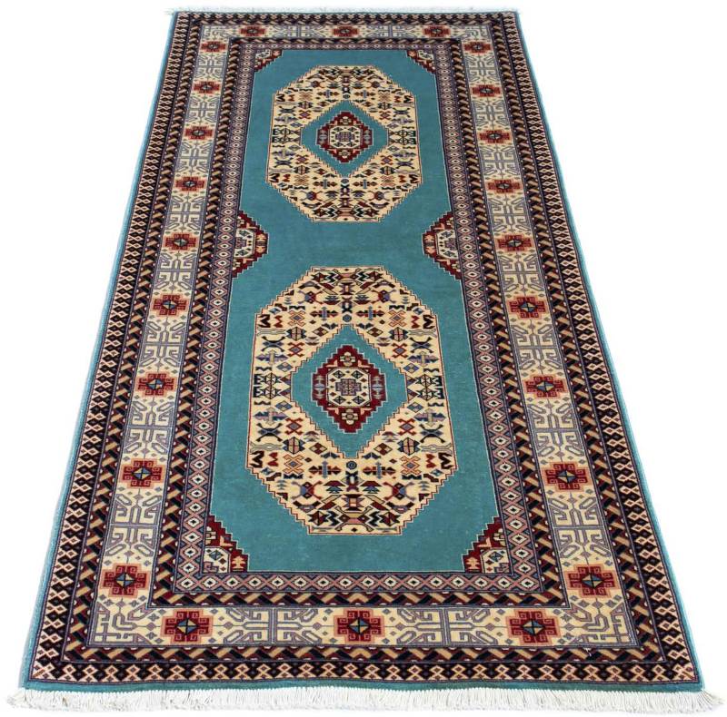 morgenland Orientteppich »Perser - Täbriz - Royal - 190 x 74 cm - blau«, rechteckig, Wohnzimmer, Handgeknüpft, Einzelstück mit Zertifikat von morgenland