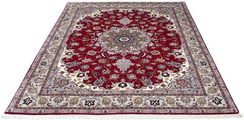 morgenland Orientteppich »Perser - Täbriz - Royal - 202 x 150 cm - dunkelrot«, rechteckig, Wohnzimmer, Handgeknüpft, Einzelstück mit Zertifikat von morgenland