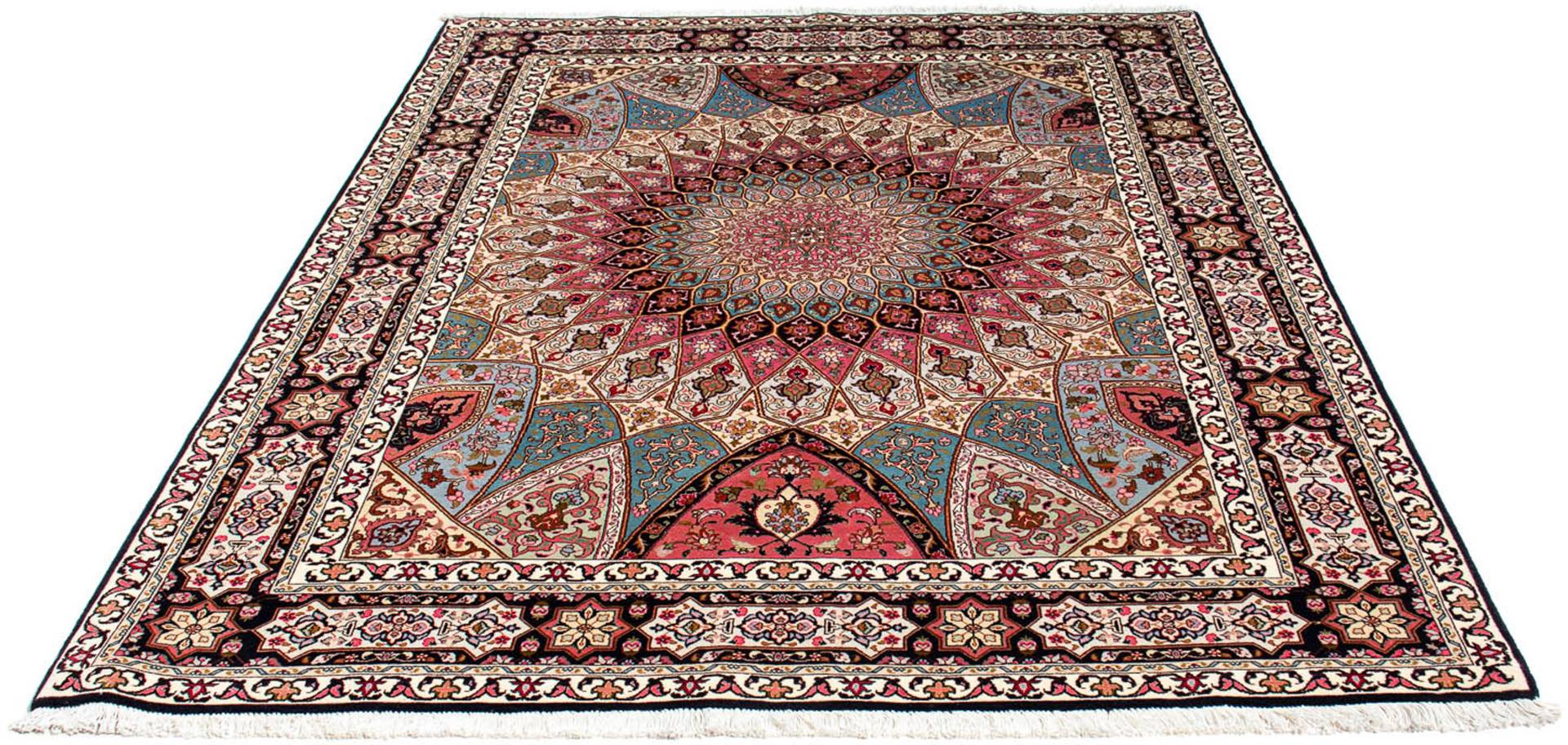 morgenland Orientteppich »Perser - Täbriz - Royal - 217 x 158 cm - mehrfarbig«, rechteckig, 7 mm Höhe, Wohnzimmer, Handgeknüpft, Einzelstück mit Zertifikat von morgenland