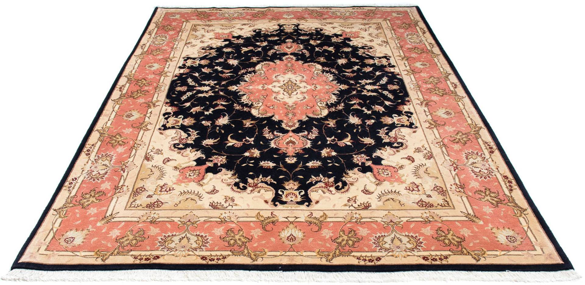 morgenland Orientteppich »Perser - Täbriz - Royal - 245 x 168 cm - dunkelblau«, rechteckig, Wohnzimmer, Handgeknüpft, Einzelstück mit Zertifikat von morgenland