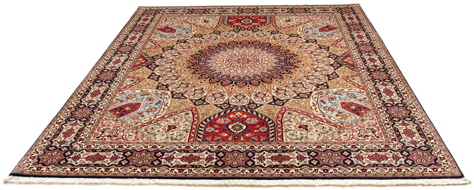 morgenland Orientteppich »Perser - Täbriz - Royal - 246 x 205 cm - mehrfarbig«, rechteckig, Wohnzimmer, Handgeknüpft, Einzelstück mit Zertifikat von morgenland