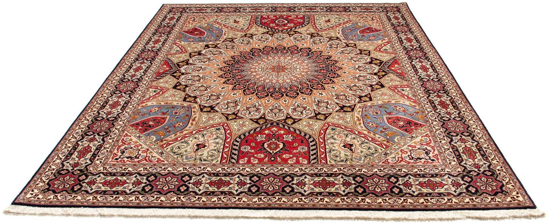 morgenland Orientteppich »Perser - Täbriz - Royal - 250 x 204 cm - mehrfarbig«, rechteckig, 7 mm Höhe, Wohnzimmer, Handgeknüpft, Einzelstück mit Zertifikat von morgenland