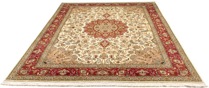 morgenland Orientteppich »Perser - Täbriz - Royal - 251 x 204 cm - beige«, rechteckig, Wohnzimmer, Handgeknüpft, Einzelstück mit Zertifikat von morgenland