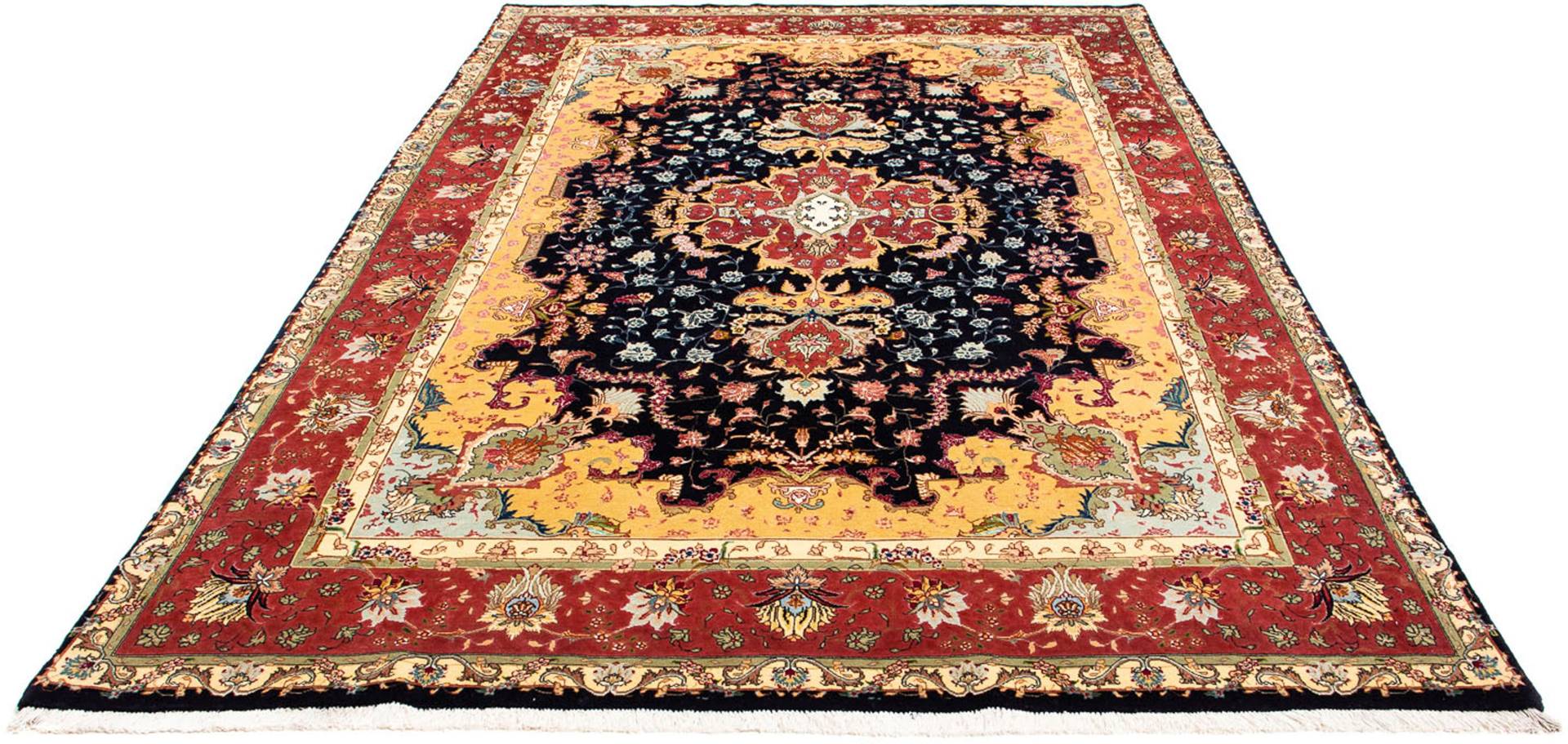 morgenland Orientteppich »Perser - Täbriz - Royal - 288 x 190 cm - dunkelblau«, rechteckig, Wohnzimmer, Handgeknüpft, Einzelstück mit Zertifikat von morgenland