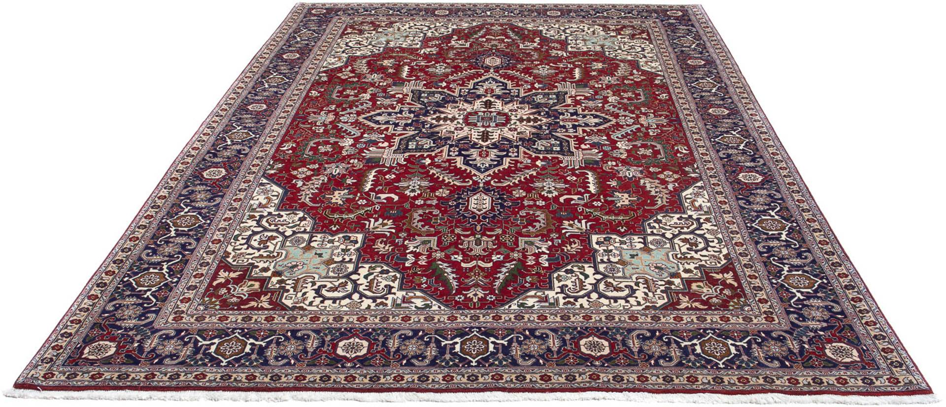 morgenland Orientteppich »Perser - Täbriz - Royal - 297 x 204 cm - dunkelrot«, rechteckig, 7 mm Höhe, Wohnzimmer, Handgeknüpft, Einzelstück mit Zertifikat von morgenland