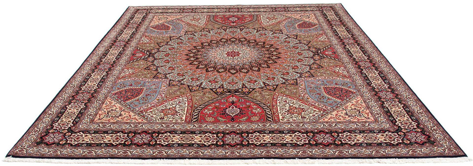 morgenland Orientteppich »Perser - Täbriz - Royal - 297 x 255 cm - mehrfarbig«, rechteckig, Wohnzimmer, Handgeknüpft, Einzelstück mit Zertifikat von morgenland