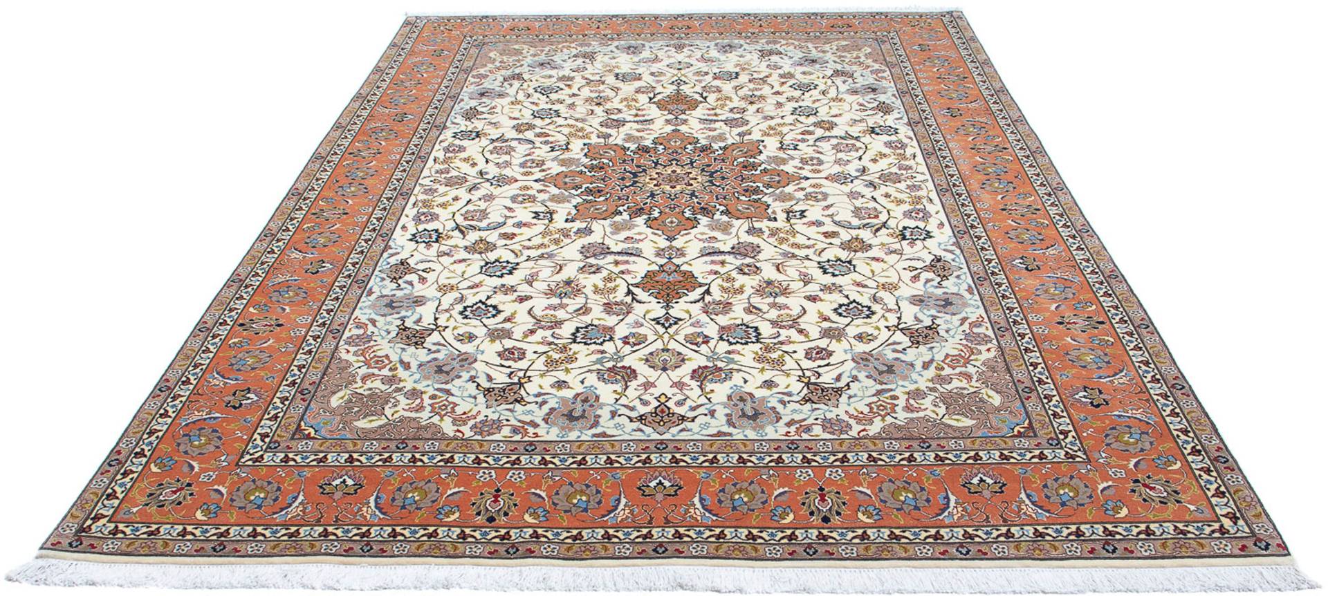 morgenland Orientteppich »Perser - Täbriz - Royal - 298 x 200 cm - beige«, rechteckig, Wohnzimmer, Handgeknüpft, Einzelstück mit Zertifikat von morgenland