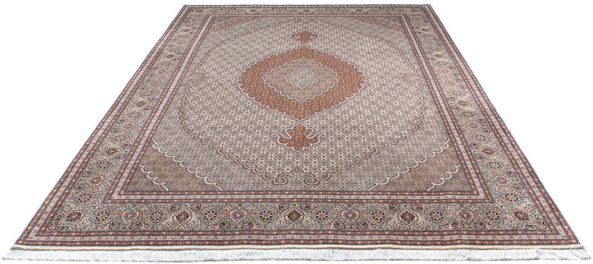 morgenland Orientteppich »Perser - Täbriz - Royal - 298 x 203 cm - beige«, rechteckig, Wohnzimmer, Handgeknüpft, Einzelstück mit Zertifikat von morgenland