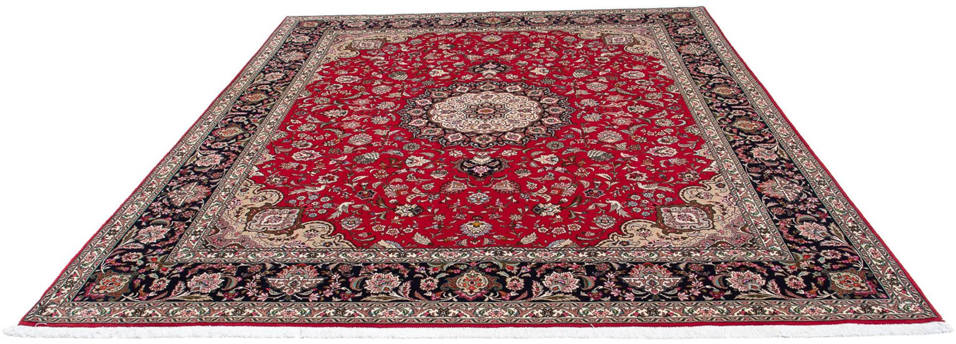 morgenland Orientteppich »Perser - Täbriz - Royal - 302 x 248 cm - rot«, rechteckig, Wohnzimmer, Handgeknüpft, Einzelstück mit Zertifikat von morgenland