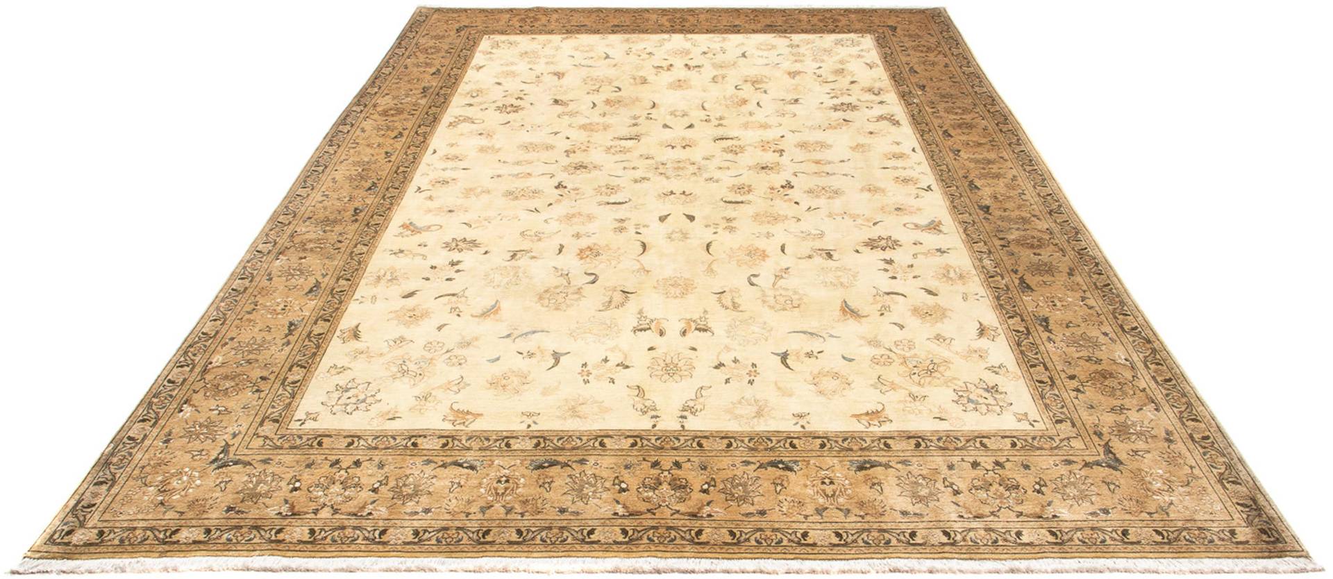 morgenland Orientteppich »Perser - Täbriz - Royal - 308 x 201 cm - beige«, rechteckig, Wohnzimmer, Handgeknüpft, Einzelstück mit Zertifikat von morgenland