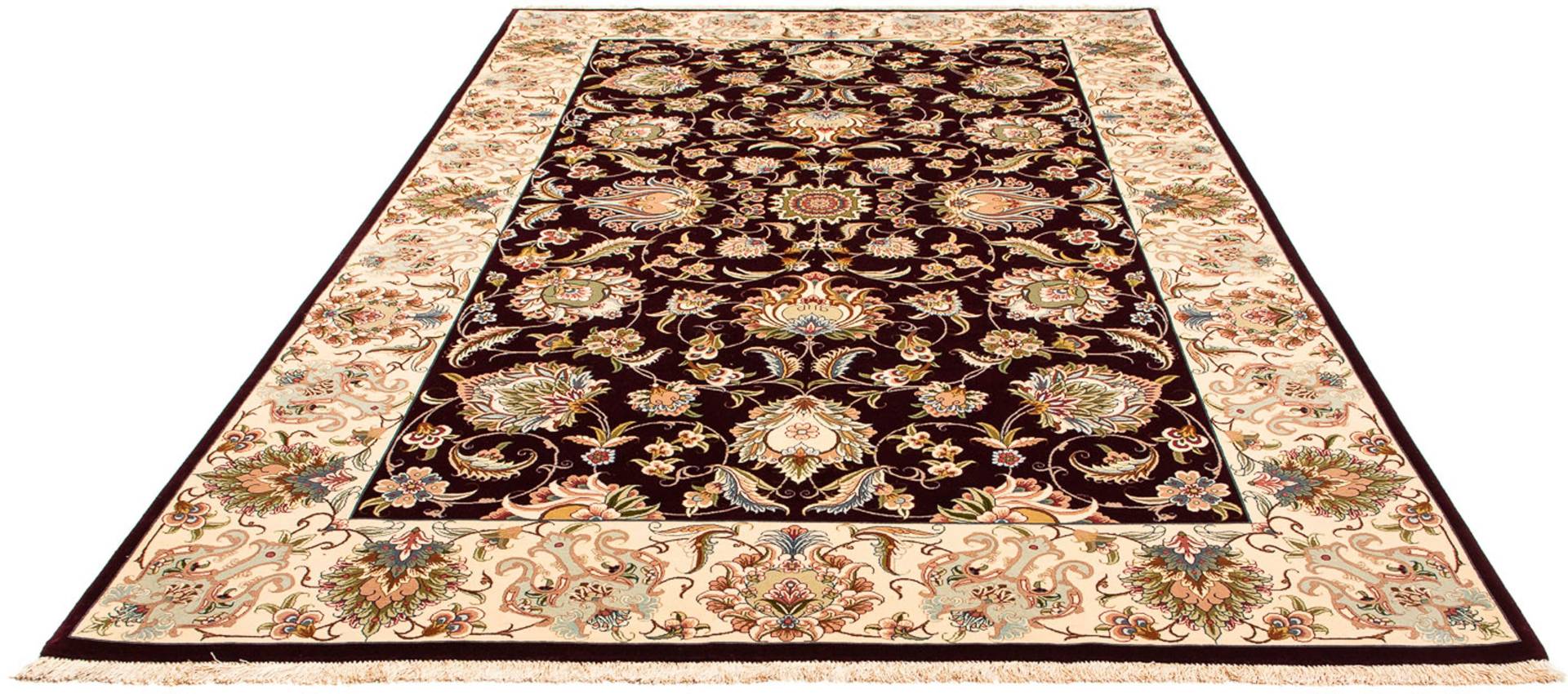 morgenland Orientteppich »Perser - Täbriz - Royal - 314 x 203 cm - dunkelrot«, rechteckig, 7 mm Höhe, Wohnzimmer, Handgeknüpft, Einzelstück mit Zertifikat von morgenland