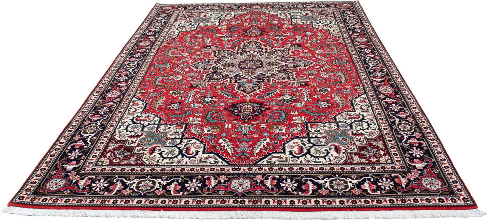 morgenland Orientteppich »Perser - Täbriz - Royal - 315 x 205 cm - rot«, rechteckig, 7 mm Höhe, Wohnzimmer, Handgeknüpft, Einzelstück mit Zertifikat von morgenland