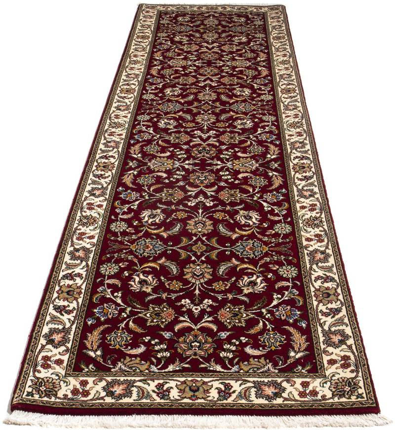 morgenland Orientteppich »Perser - Täbriz - Royal - 322 x 85 cm - dunkelrot«, rechteckig, 7 mm Höhe, Wohnzimmer, Handgeknüpft, Einzelstück mit Zertifikat von morgenland