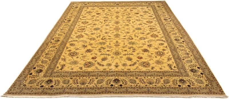 morgenland Orientteppich »Perser - Täbriz - Royal - 343 x 248 cm - gold«, rechteckig, Wohnzimmer, Handgeknüpft, Einzelstück mit Zertifikat von morgenland