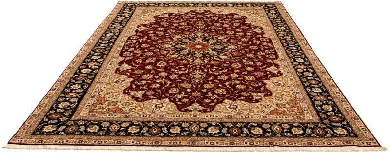 morgenland Orientteppich »Perser - Täbriz - Royal - 343 x 255 cm - dunkelrot«, rechteckig, Wohnzimmer, Handgeknüpft, Einzelstück mit Zertifikat von morgenland