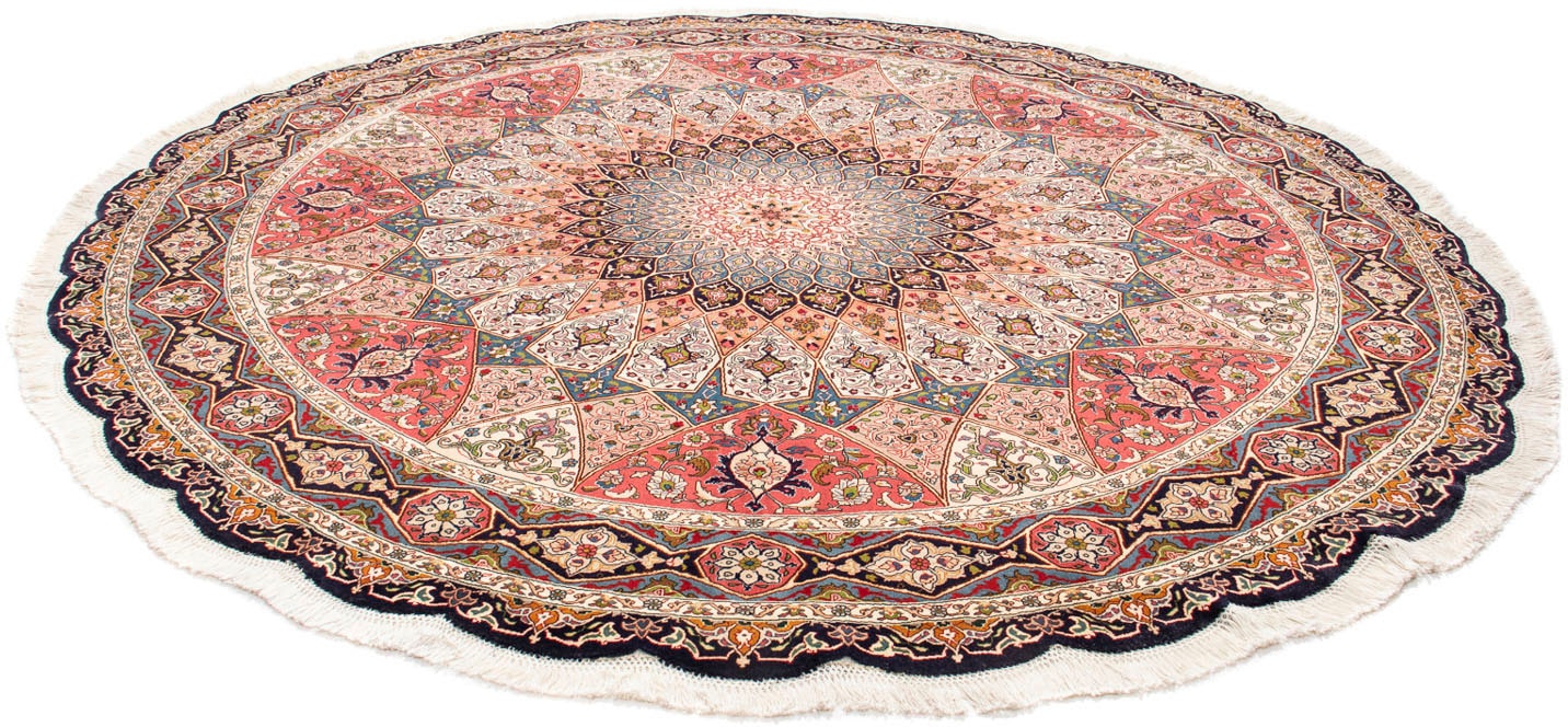 morgenland Orientteppich »Perser - Täbriz - Royal rund - 250 x 250 cm - mehrfarbig«, rund, 7 mm Höhe, Wohnzimmer, Handgeknüpft, Einzelstück mit Zertifikat von morgenland