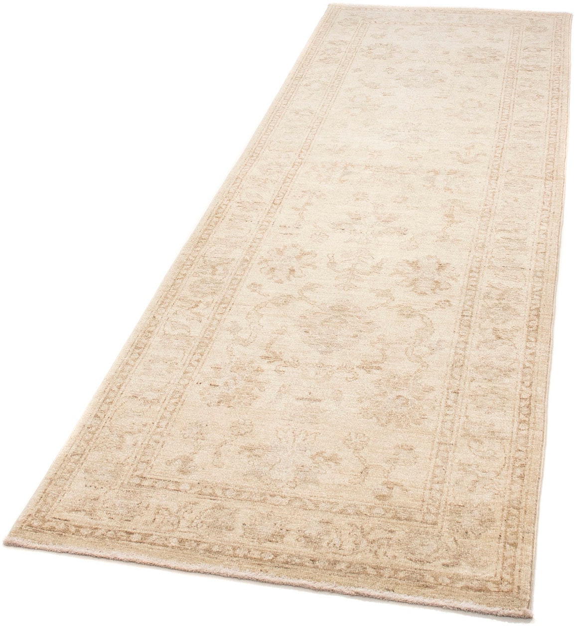 morgenland Orientteppich »Ziegler - 249 x 79 cm - beige«, rechteckig, Wohnzimmer, Handgeknüpft, Einzelstück mit Zertifikat von morgenland