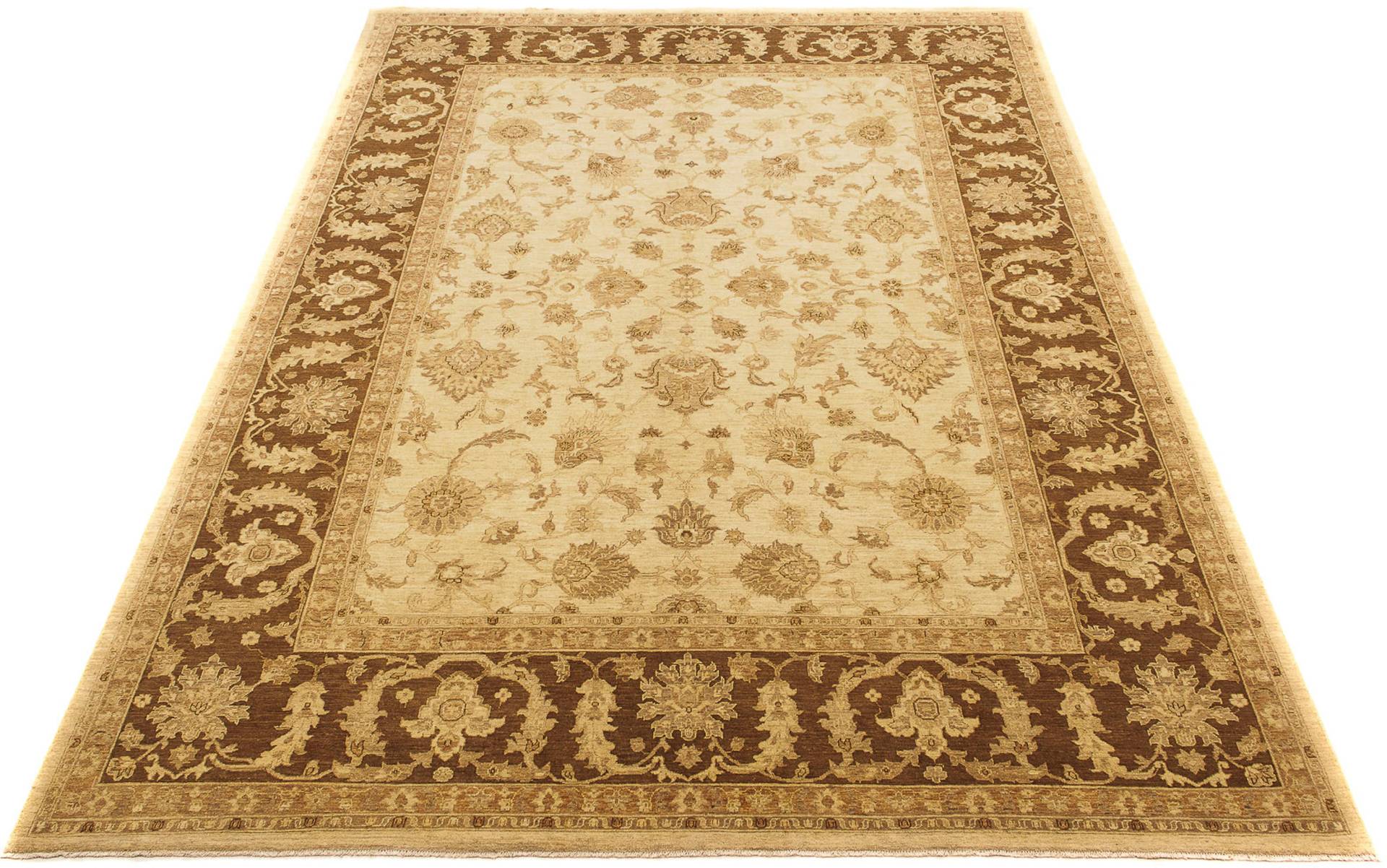 morgenland Orientteppich »Ziegler - 399 x 298 cm - beige«, rechteckig, Wohnzimmer, Handgeknüpft, Einzelstück mit Zertifikat von morgenland