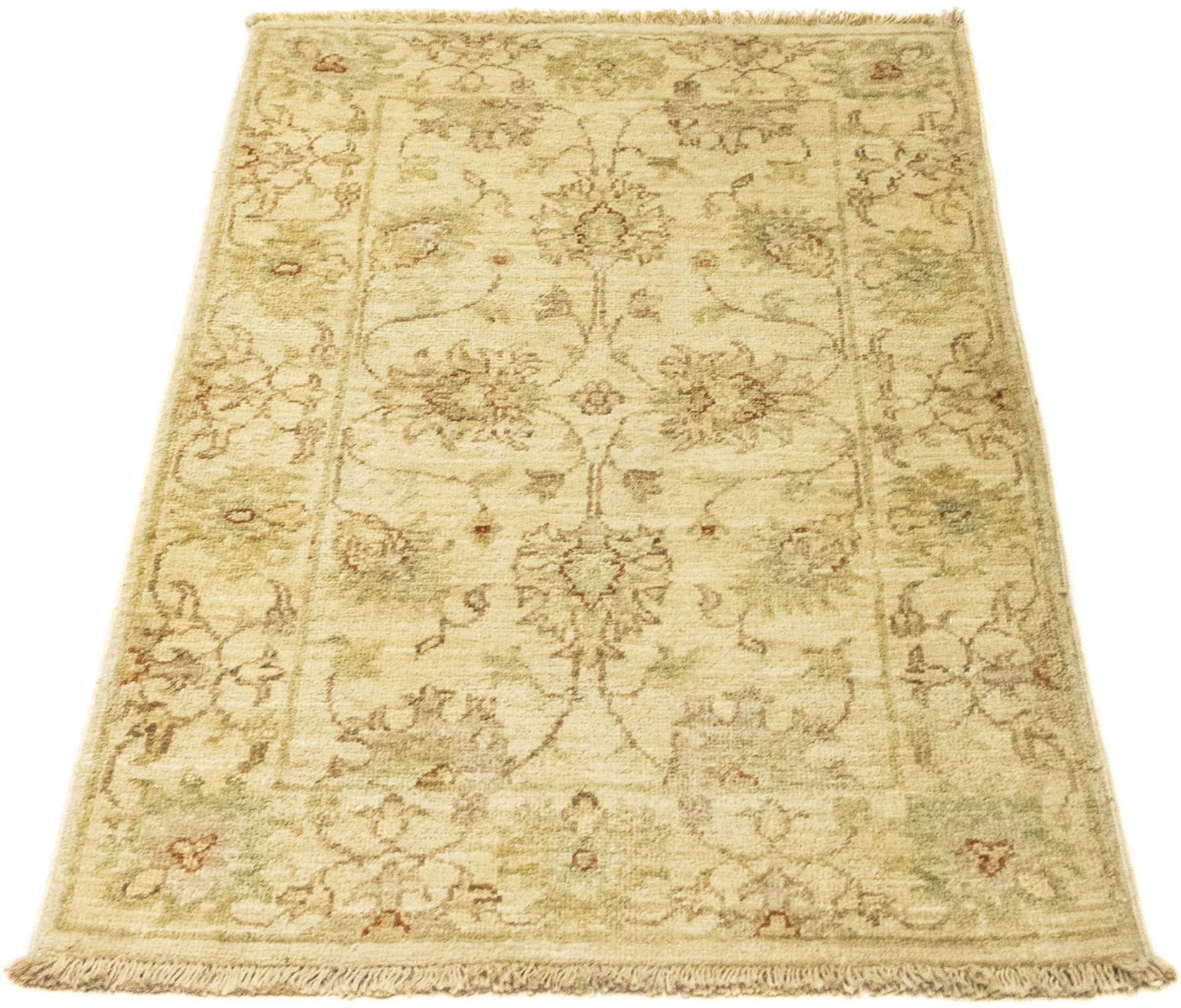 morgenland Orientteppich »Ziegler - 90 x 60 cm - beige«, rechteckig, Wohnzimmer, Handgeknüpft, Einzelstück mit Zertifikat von morgenland