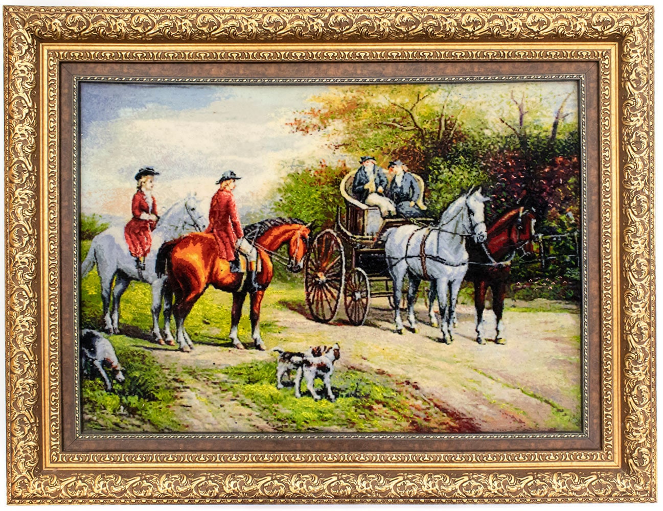 morgenland Wandteppich »Bild-Teppich Figurativ 98 x 78 cm«, rechteckig, Unikat mit Zertifikat von morgenland