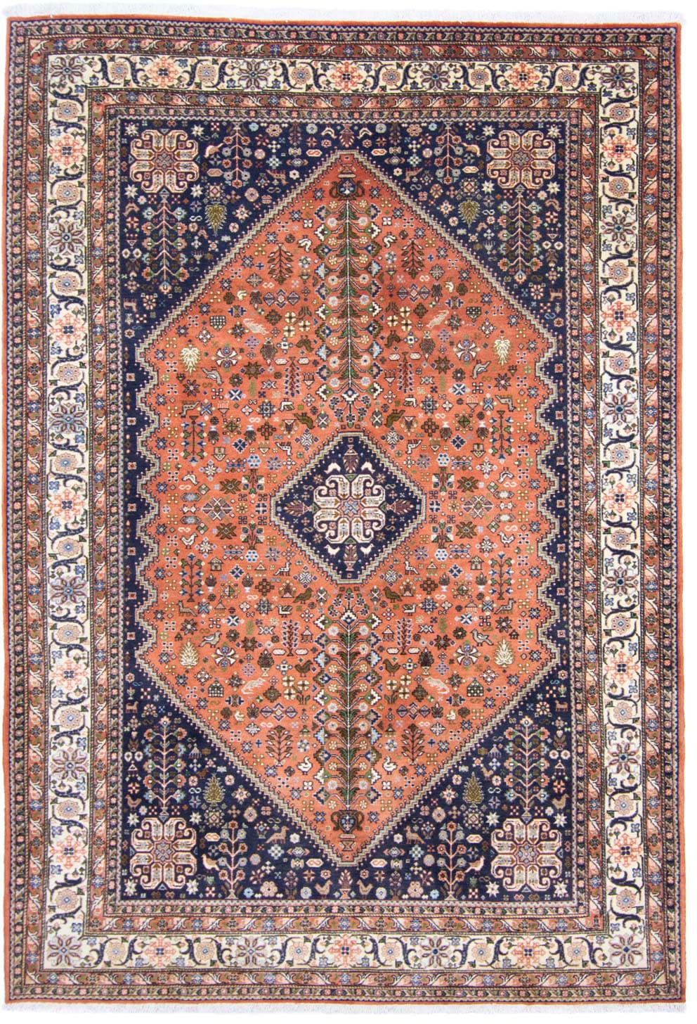 morgenland Wollteppich »Abadeh Medaillon Ruggine 322 x 212 cm«, rechteckig, Unikat mit Zertifikat von morgenland