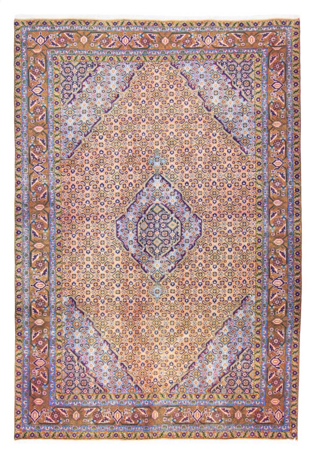 morgenland Wollteppich »Ardebil Medaillon Marrone chiaro 289 x 199 cm«, rechteckig, Unikat mit Zertifikat von morgenland