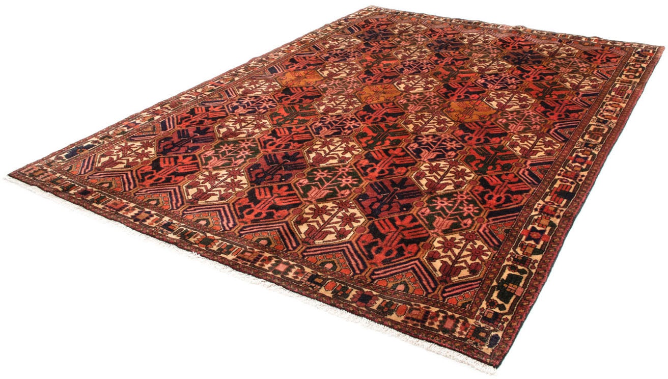 morgenland Wollteppich »Bachtiar Durchgemustert Rosso chiaro 288 x 210 cm«, rechteckig, Unikat mit Zertifikat von morgenland