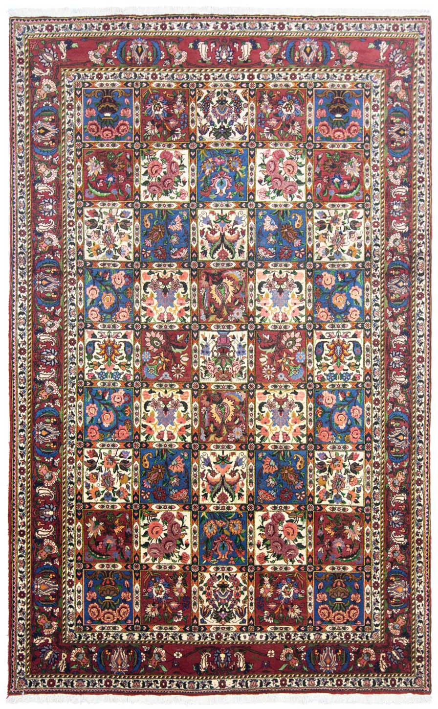 morgenland Wollteppich »Bachtiar Felder Ruggine 319 x 204 cm«, rechteckig, Unikat mit Zertifikat von morgenland