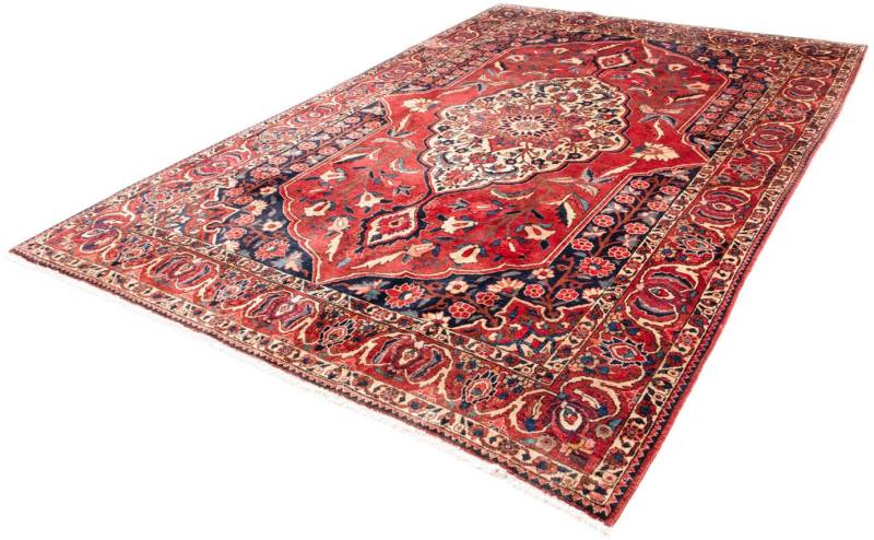 morgenland Wollteppich »Bachtiar Medaillon Rosso scuro 333 x 212 cm«, rechteckig, Unikat mit Zertifikat von morgenland