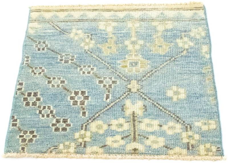 morgenland Wollteppich »Designer Teppich handgeknüpft blau«, rechteckig, 6 mm Höhe, handgeknüpft von morgenland