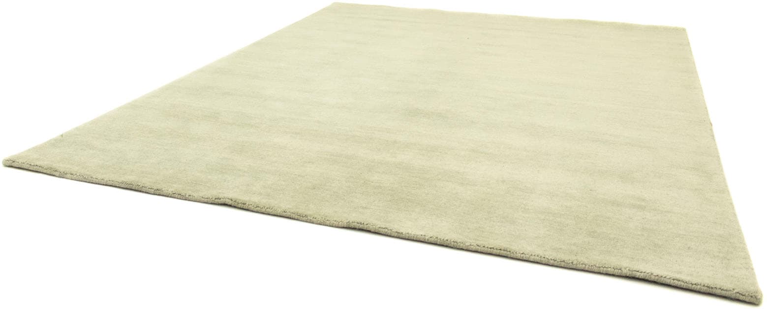 morgenland Wollteppich »Einfarbig Beige 240 x 80 cm«, rechteckig, Sehr weicher Flor von morgenland