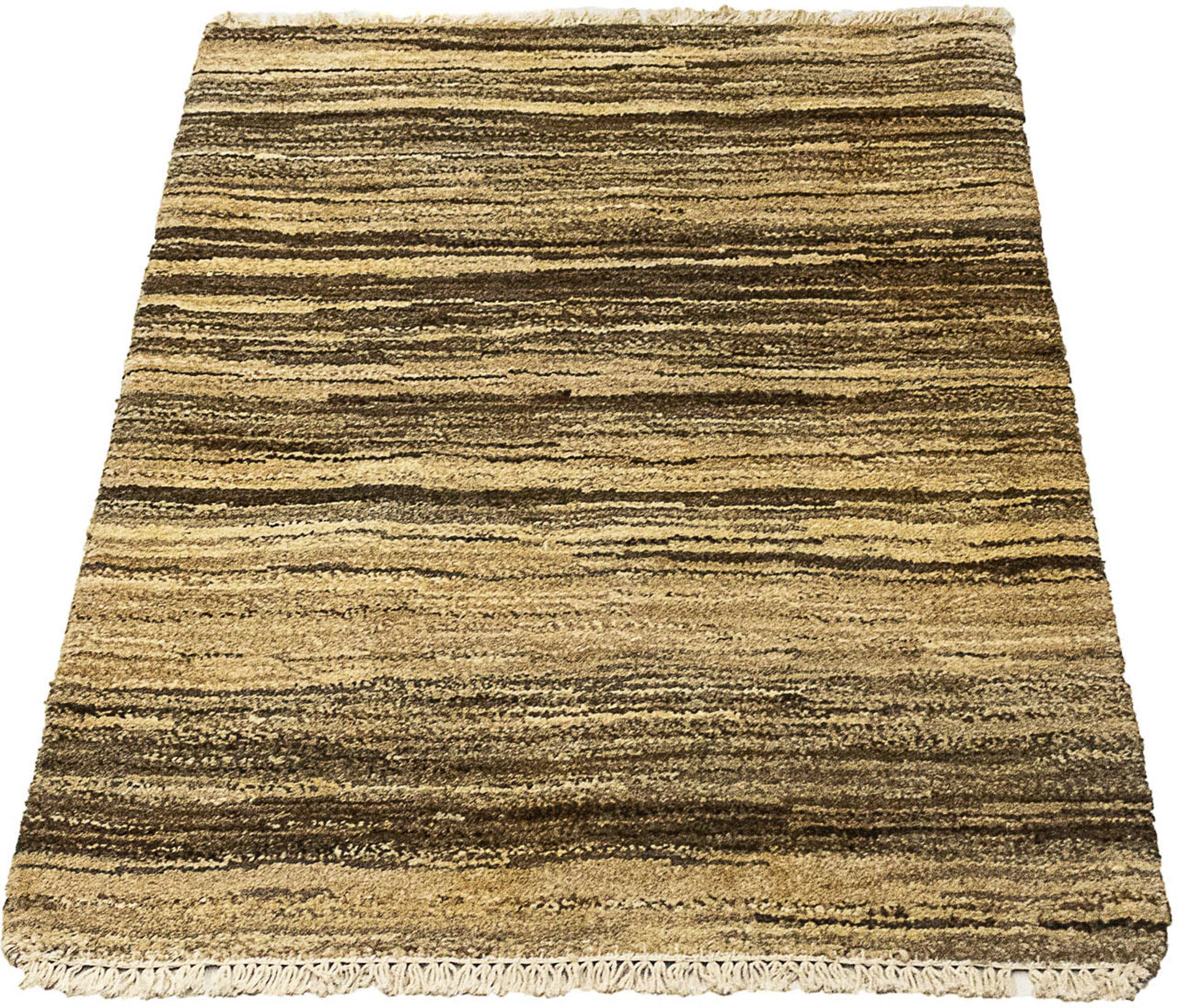 morgenland Wollteppich »Gabbeh - Indus - 91 x 64 cm - mehrfarbig«, rechteckig, 18 mm Höhe, Wohnzimmer, Handgeknüpft, Einzelstück mit Zertifikat von morgenland