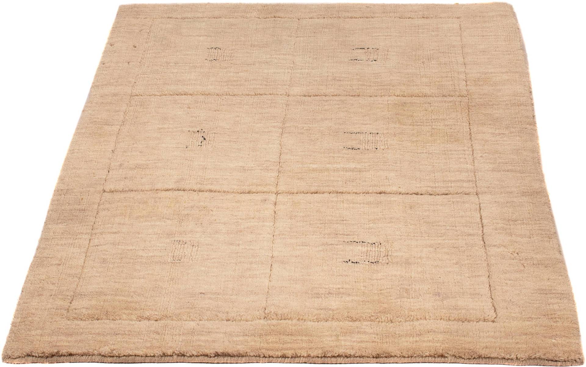 morgenland Wollteppich »Gabbeh - Loribaft Softy - 117 x 85 cm - hellbeige«, rechteckig, Wohnzimmer, Einzelstück von morgenland