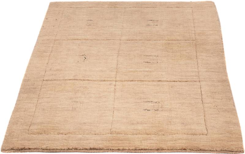 morgenland Wollteppich »Gabbeh - Loribaft Softy - 117 x 85 cm - hellbeige«, rechteckig, 12 mm Höhe, Wohnzimmer, Einzelstück von morgenland