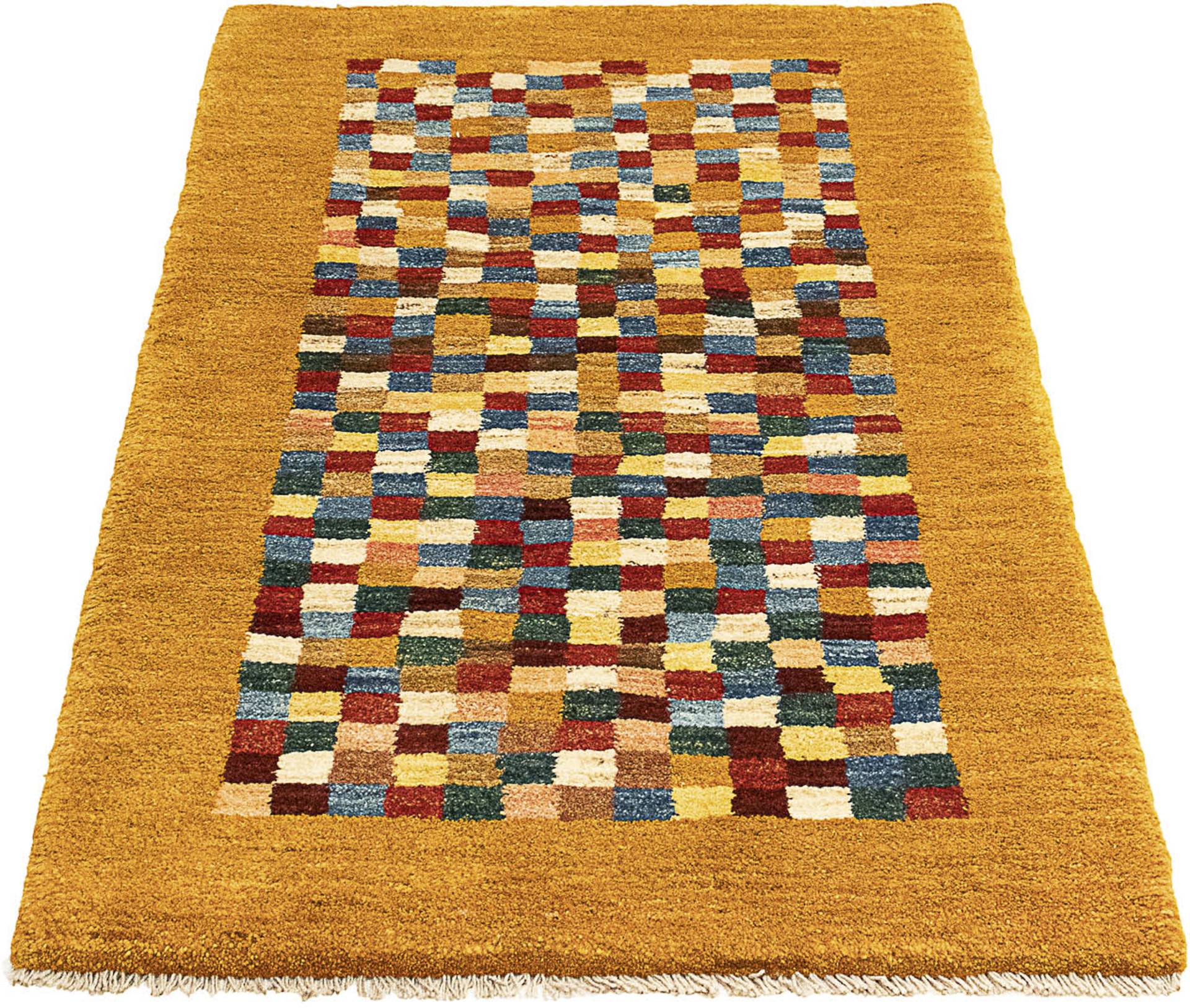 morgenland Wollteppich »Gabbeh - Perser - 137 x 73 cm - braun«, rechteckig, Wohnzimmer, Handgeknüpft, Einzelstück mit Zertifikat von morgenland