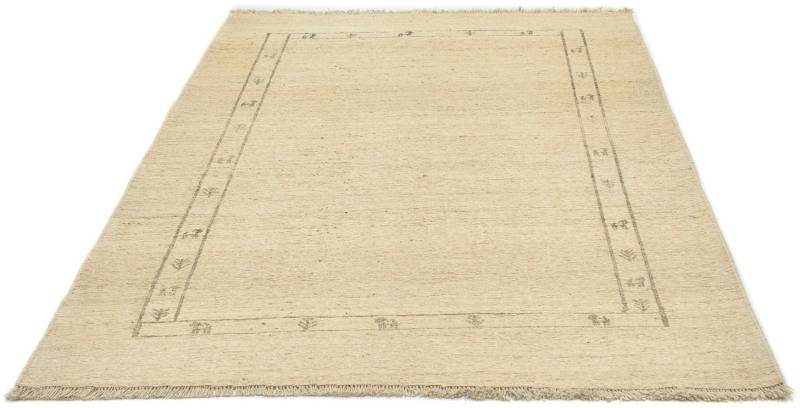 morgenland Wollteppich »Gabbeh Teppich handgeknüpft beige«, rechteckig, 18 mm Höhe, handgeknüpft von morgenland