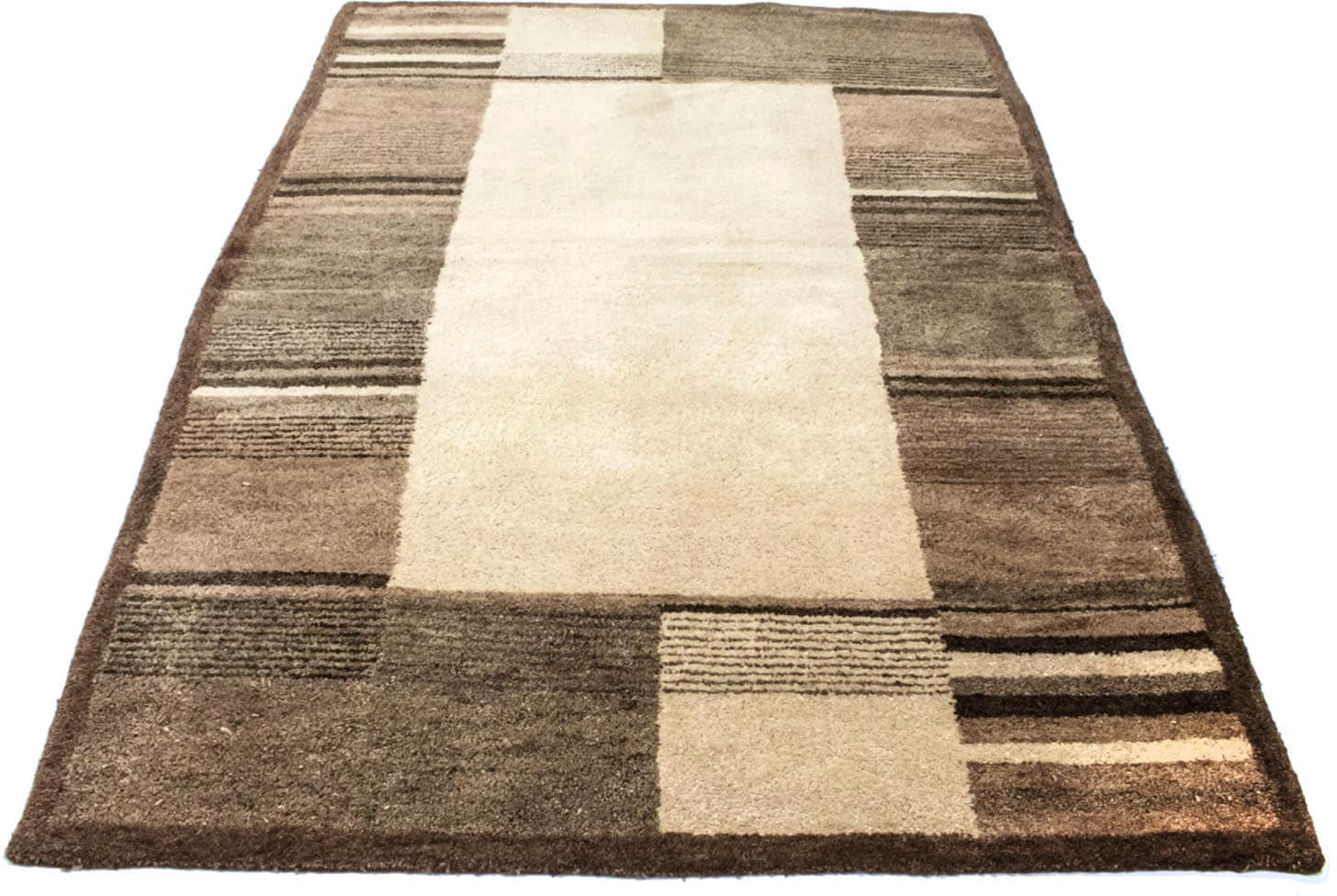 morgenland Wollteppich »Gabbeh Teppich handgetuftet beige«, rechteckig, Kurzflor von morgenland