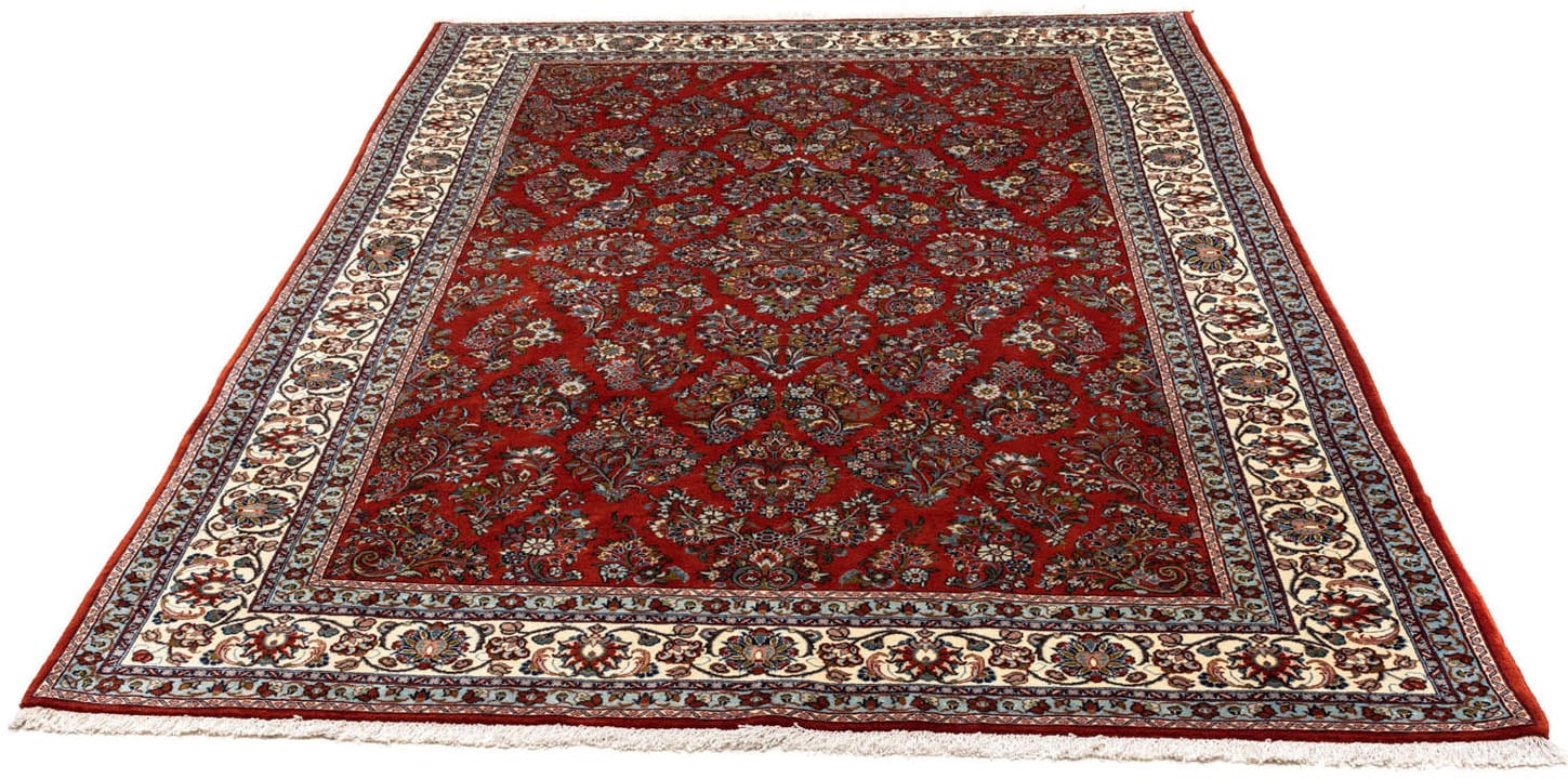 morgenland Wollteppich »Golpayegan Medaillon Blu scuro 295 x 213 cm«, rechteckig, Unikat mit Zertifikat von morgenland