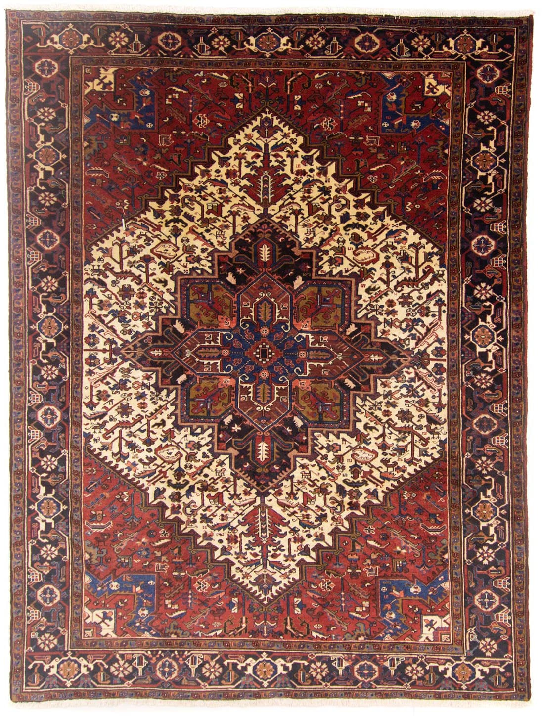 morgenland Wollteppich »Heriz Medaillon Ruggine 331 x 251 cm«, rechteckig, Unikat mit Zertifikat von morgenland